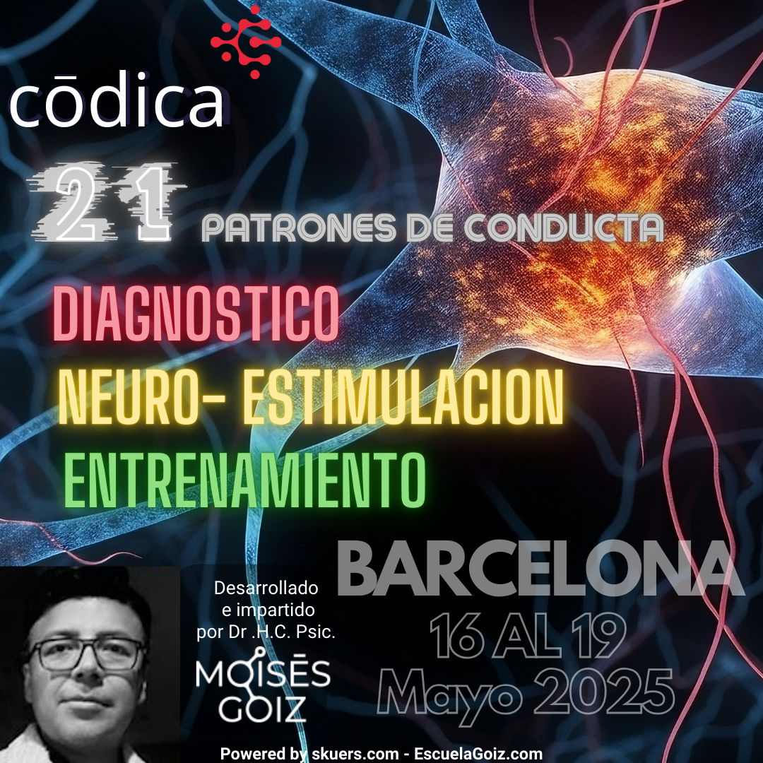 Reserva Curso de CODICA (Neuropsicología Biomagnetica) por Moises Goiz Martinez, BARCELONA Mayo 2025